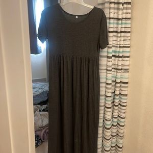 Long grey fall dress